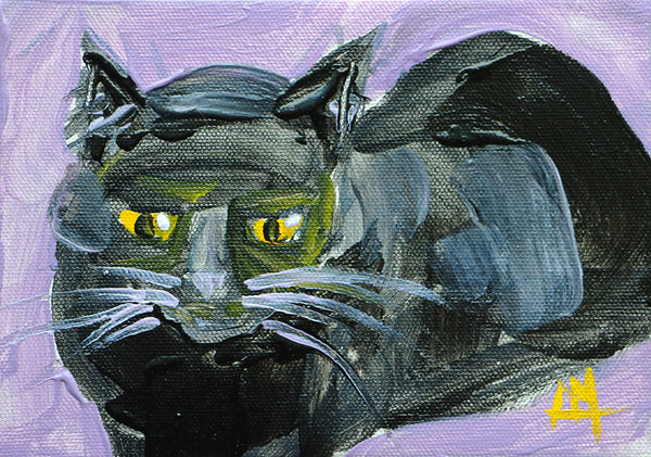Shhshh the Cat Original Painting by Angela Moulton