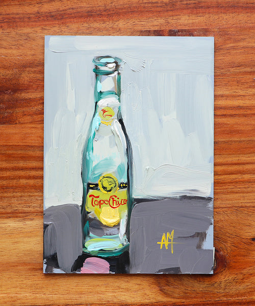 Topo Chico Mineral Water Original Oil Painting Angela Moulton
