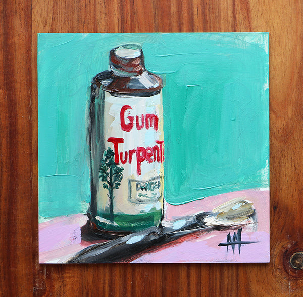 Gum Turpentine Original Oil Painting by Angela Moulton
