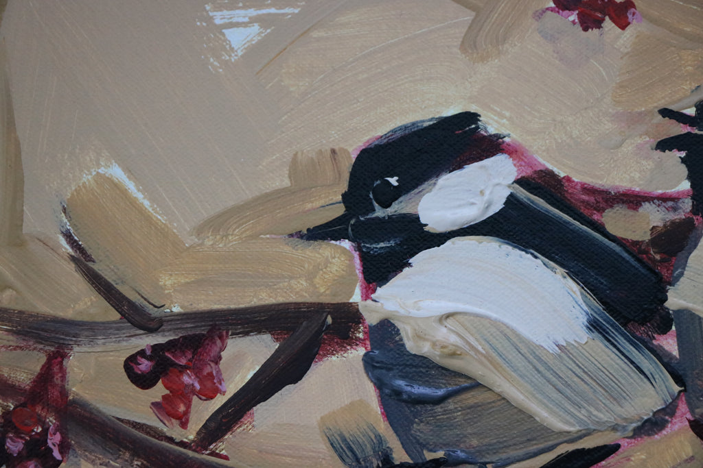 Painting Chickadees and Berries