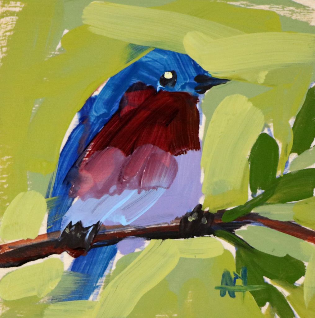 Painting a Bluebird with Acrylic Paints