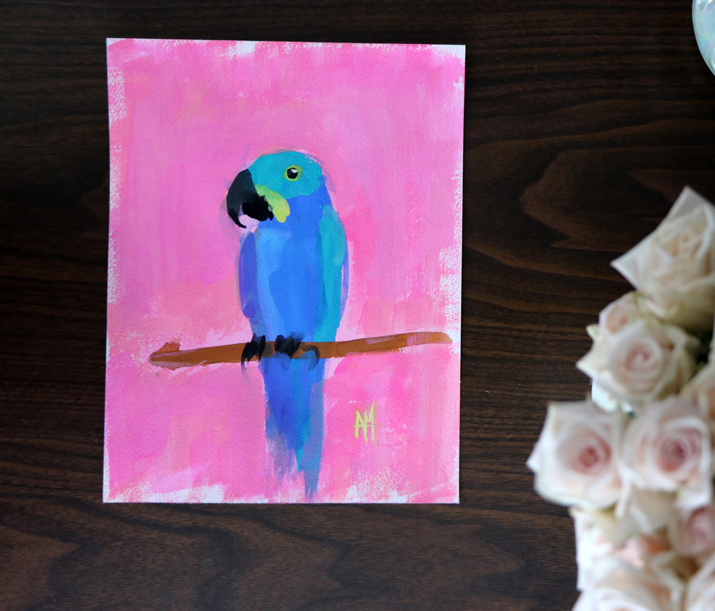 Painting a Macaw in Gouache