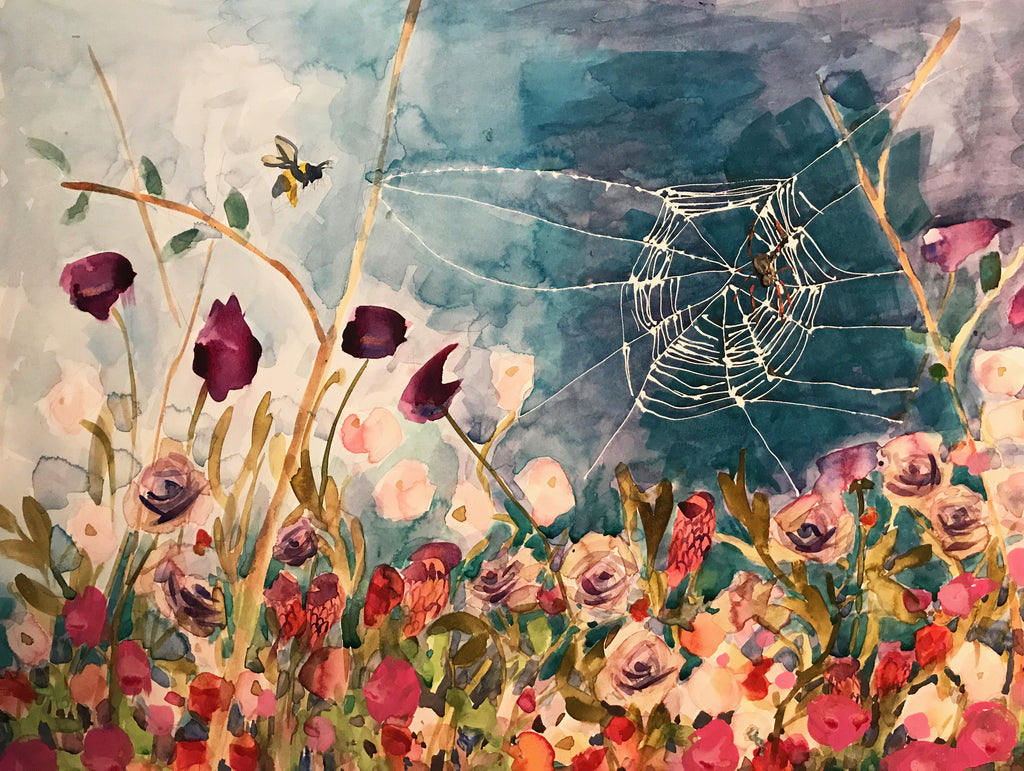 Video of Watercolor Spiderweb