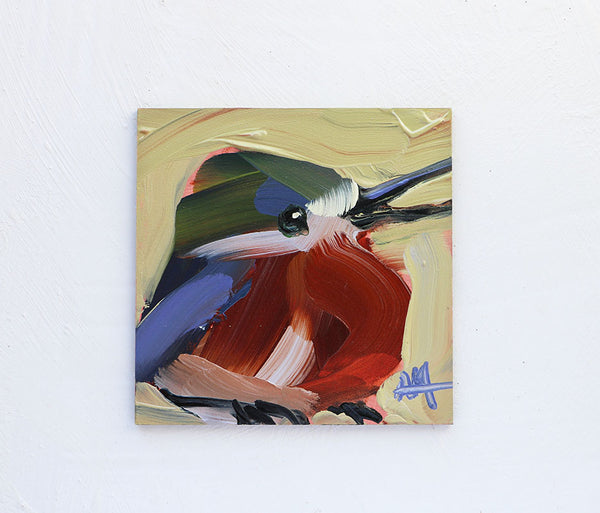 American Pygmy Kingfisher Original Oil Painting by Angela Moulton