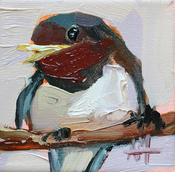 Happy Barn Swallow Original Painting by Angela Moulton