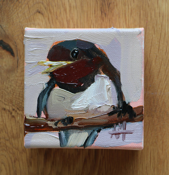 Happy Barn Swallow Original Painting by Angela Moulton