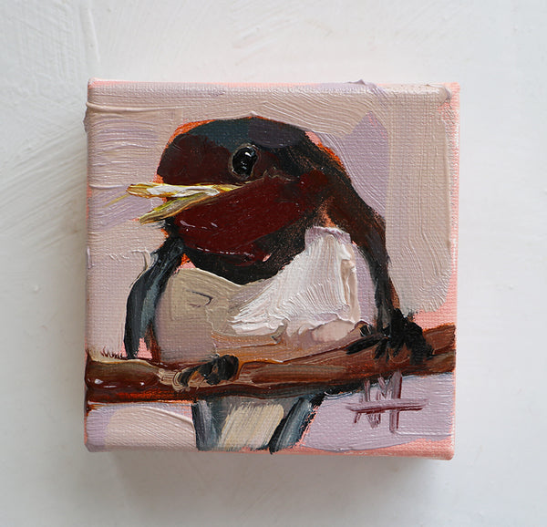 Happy Barn Swallow Original Painting by Angela Moulton