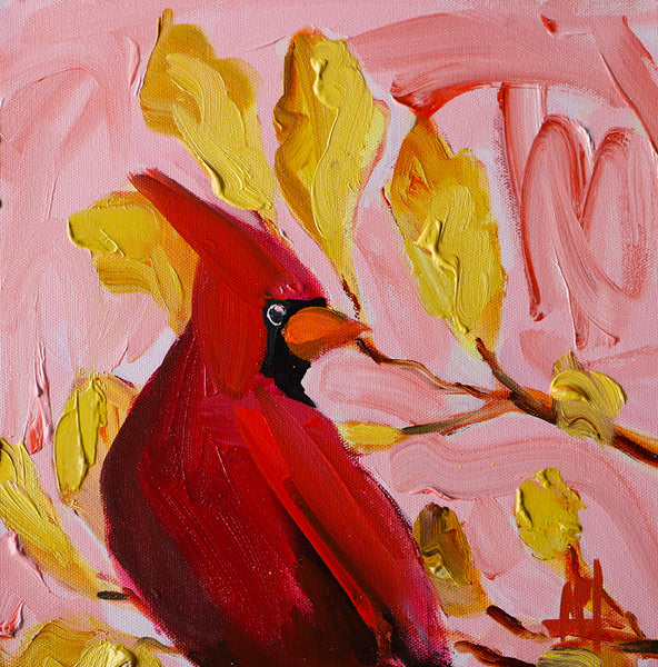 Cardinal no. 504 Original Painting by Angela Moulton