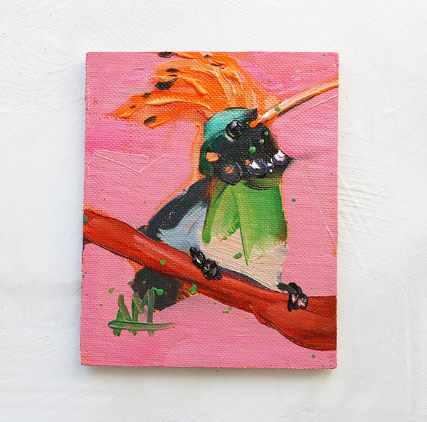 Rufous-Crested Coquette no 2 Original Painting by Angela Moulton