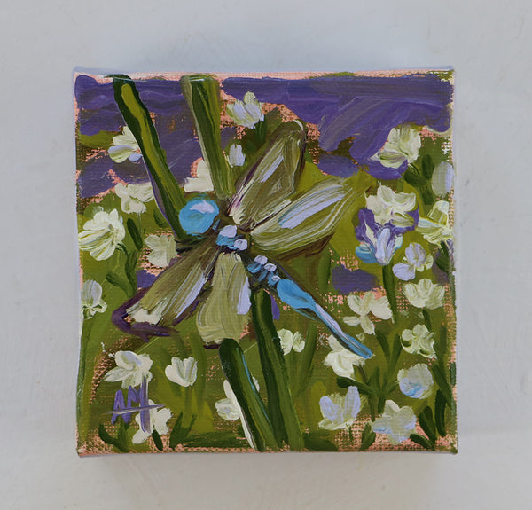 Dragonfly Flutter Original Painting by Angela Moulton