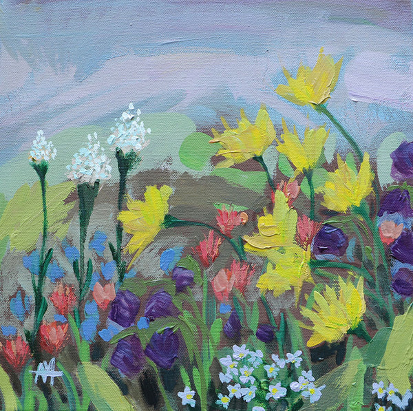 Glacier Wildflowers Original Oil Painting Angela Moulton