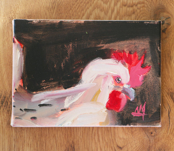 Henny Penny Original Oil Painting by Angela Moulton