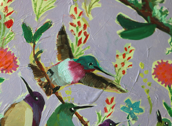 Hummingbird Kingdom Original Painting by Angela Moulton