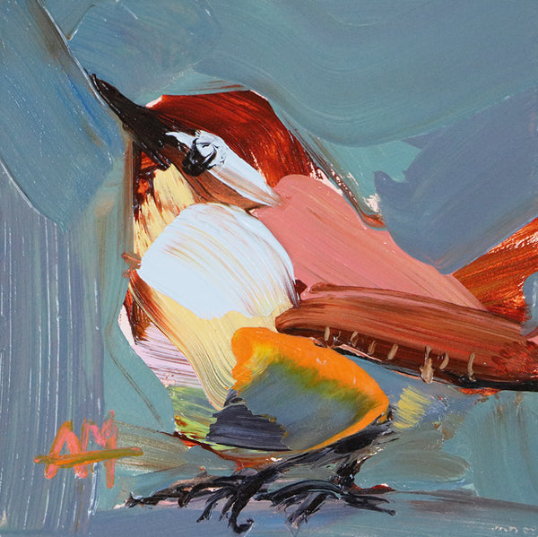 Little Wren Original Oil Painting by Angela Moulton