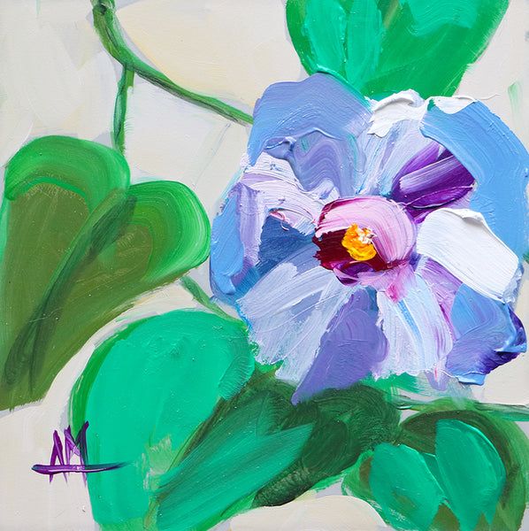 Morning Glory Flower Original Oil Painting Angela Moulton