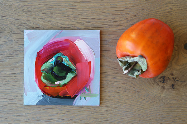 Persimmon Original Oil Painting by Angela Moulton