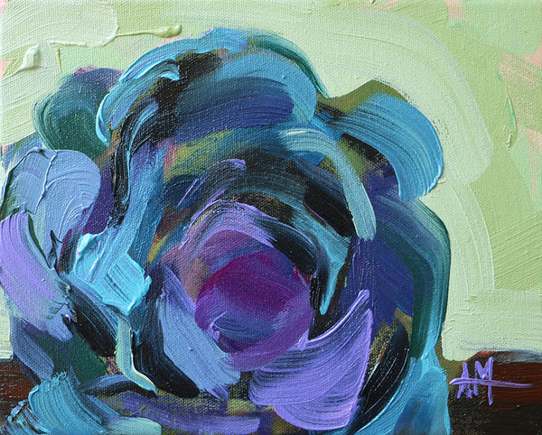 Purple Cabbage Original Oil Painting by Angela Moulton