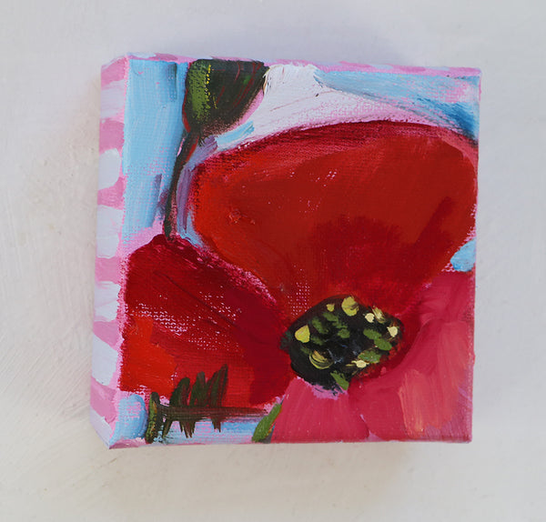 Red Poppy Original Painting by Angela Moulton