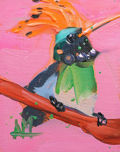 Rufous-Crested Coquette no 2 Original Painting by Angela Moulton