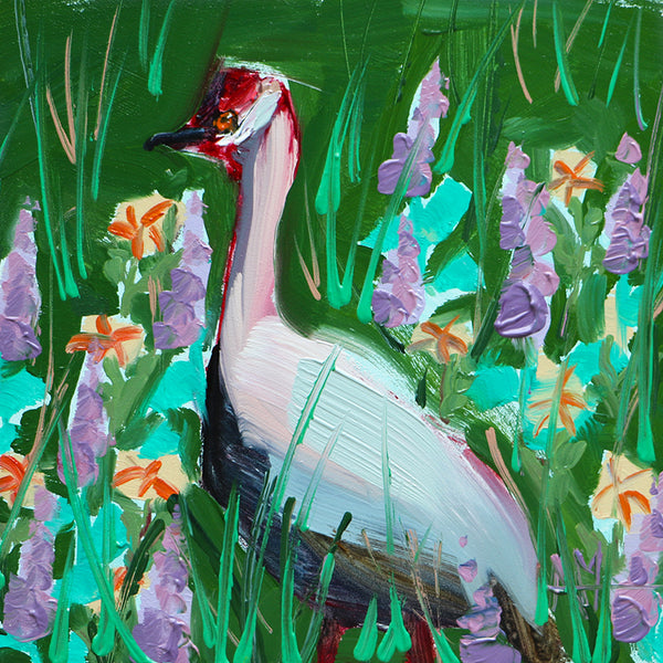 Sandhill Crane Original Oil Painting by Angela Moulton