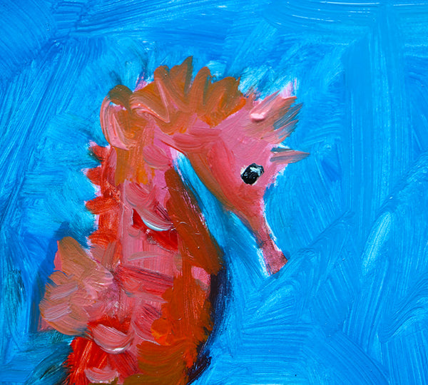 Seahorse no. 17 Original Oil Painting Angela Moulton