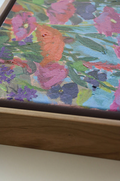 Summer Flower Garden Original Painting by Angela Moulton