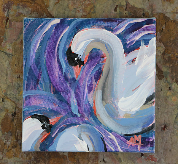 Swan Reflection Original Painting by Angela Moulton