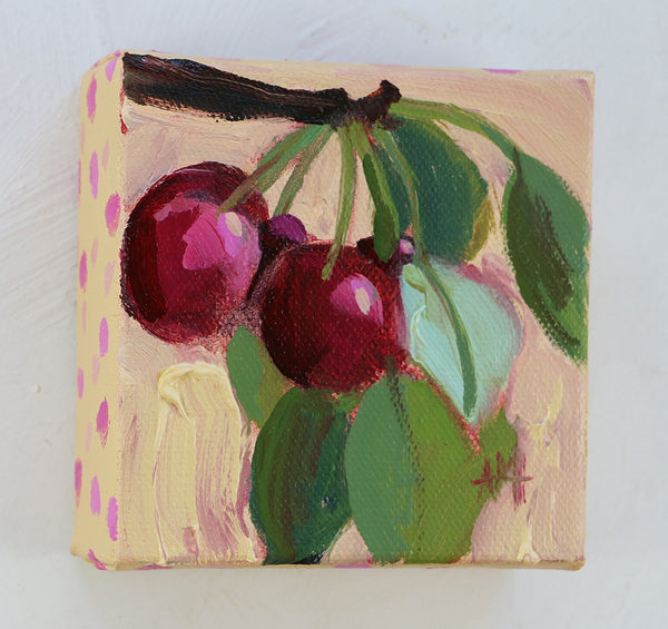 Branch with Cherries Original Painting by Angela Moulton