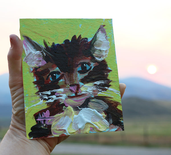 Tabby Cat Original Painting Angela Moulton