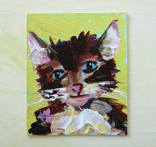 Tabby Cat Original Painting Angela Moulton