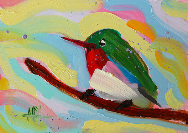 Tody Bird no. 235 Original Oil Painting by Angela Moulton
