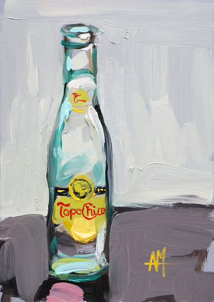 Topo Chico Mineral Water Original Oil Painting Angela Moulton