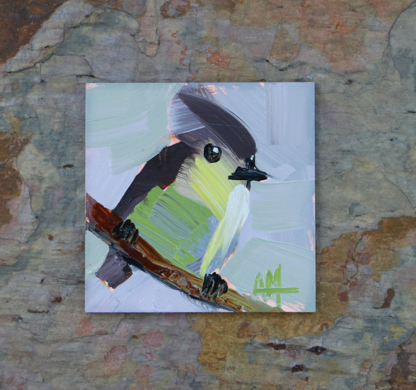 Tufted Titmouse no. 242 Original Oil Painting by Angela Moulton