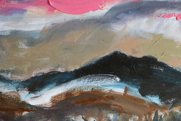 Mountain Sunset Original Oil Painting Angela Moulton