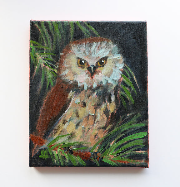 Night Owl Original Oil Painting Angela Moulton